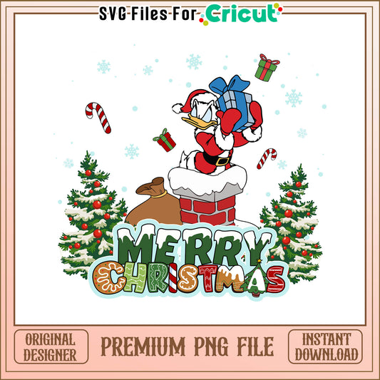 Daisy duck chimney merry christmas png​, daisy duck characters png