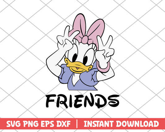 Daisy duck friends disney svg