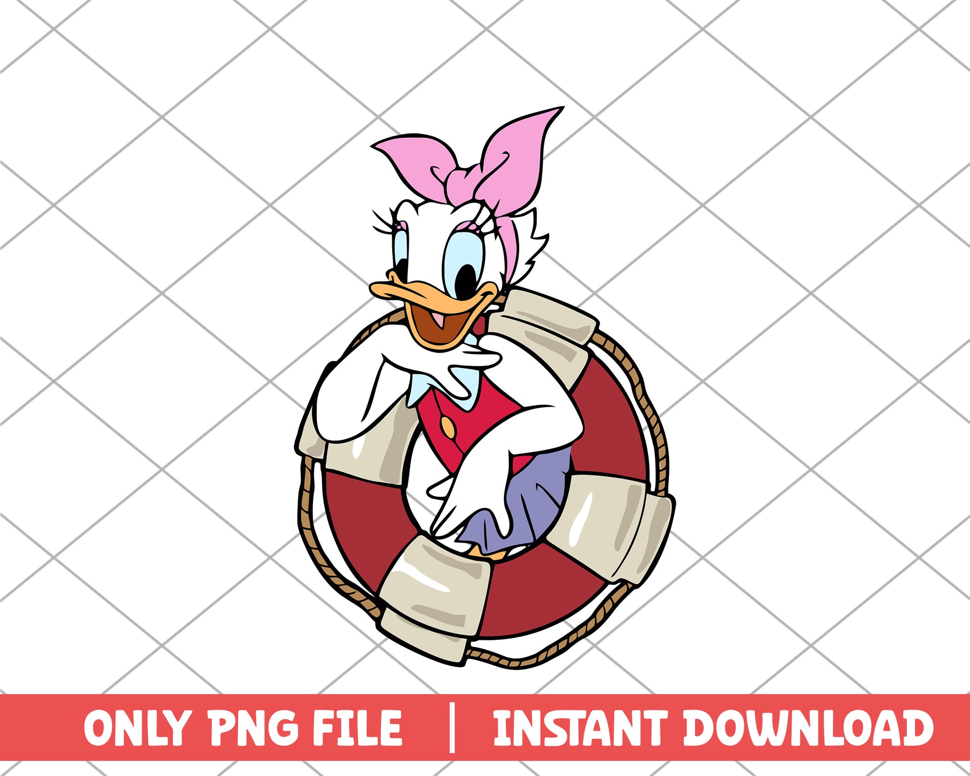 Daisy duck life vest disney png 