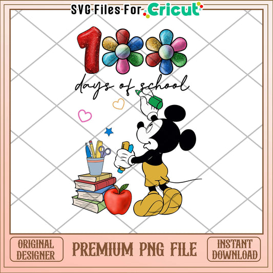 Daisy flower 100 days of school png, mickey drawing png