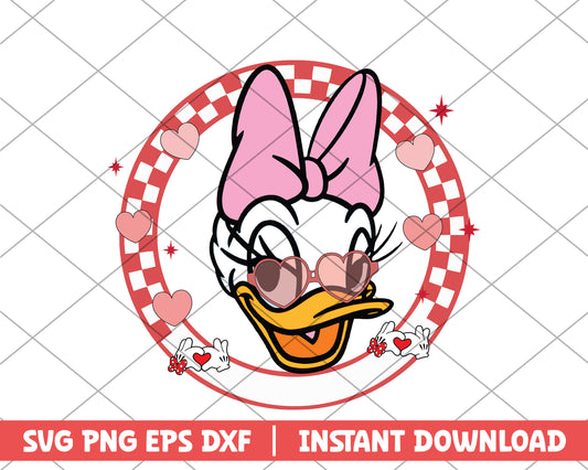 Daisy heart glasses disney svg