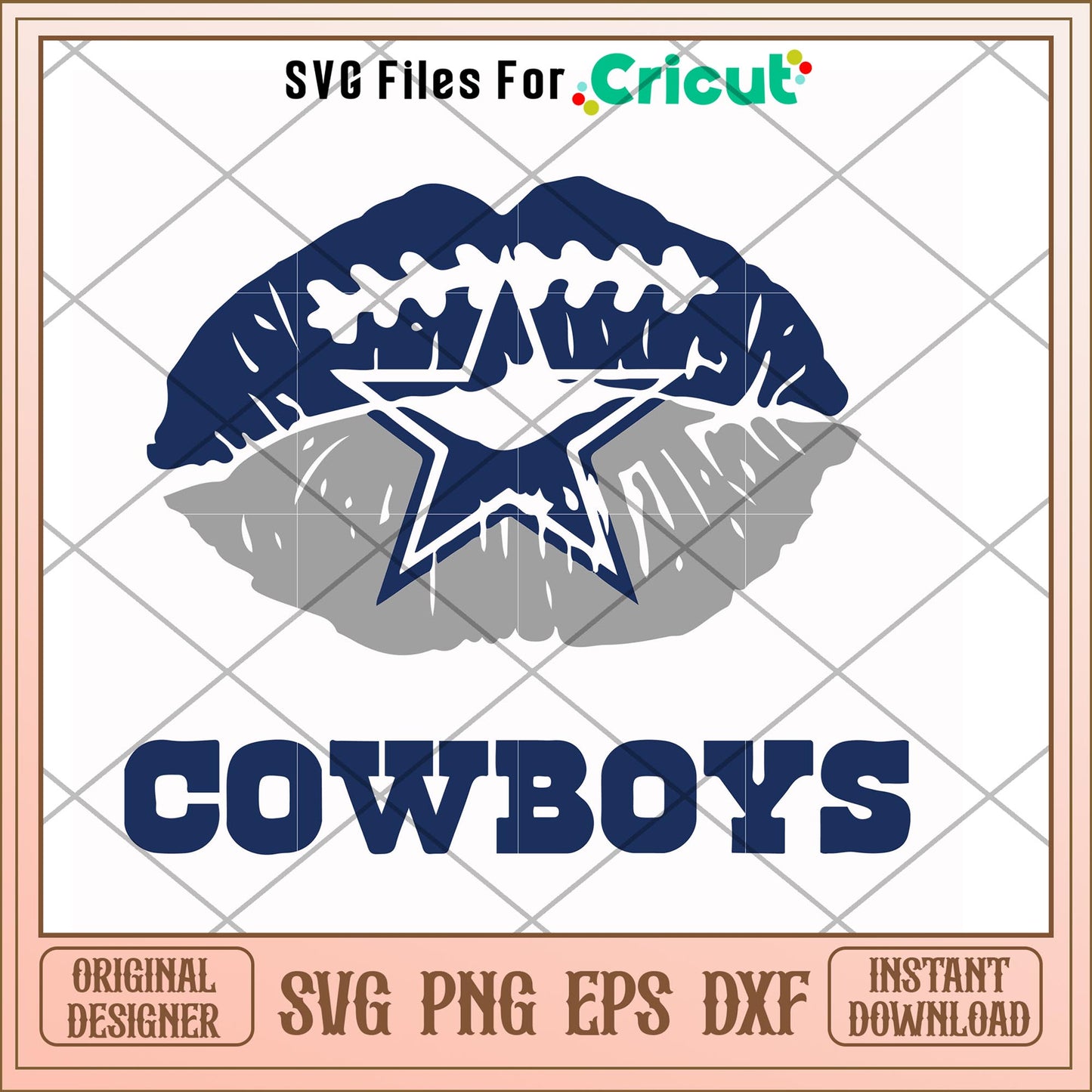 Dalals Cowboys lips art svg, Dalals Cowboys svg, new nfl svg