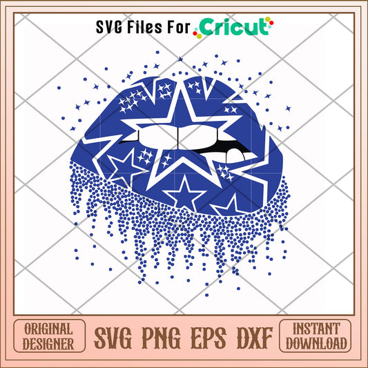 Dalals Cowboys lips logo design svg, Dalals Cowboys svg, new nfl svg