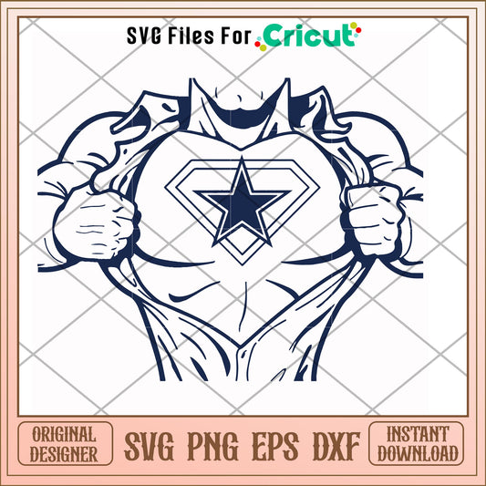 Dalals Cowboys superman svg, Dalals Cowboys svg, new nfl svg