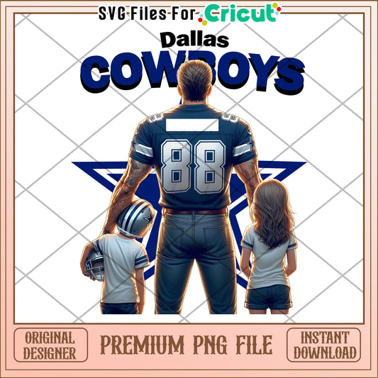 Dallas Cowboys Family Design PNG File for Cricut, Instant Download Available