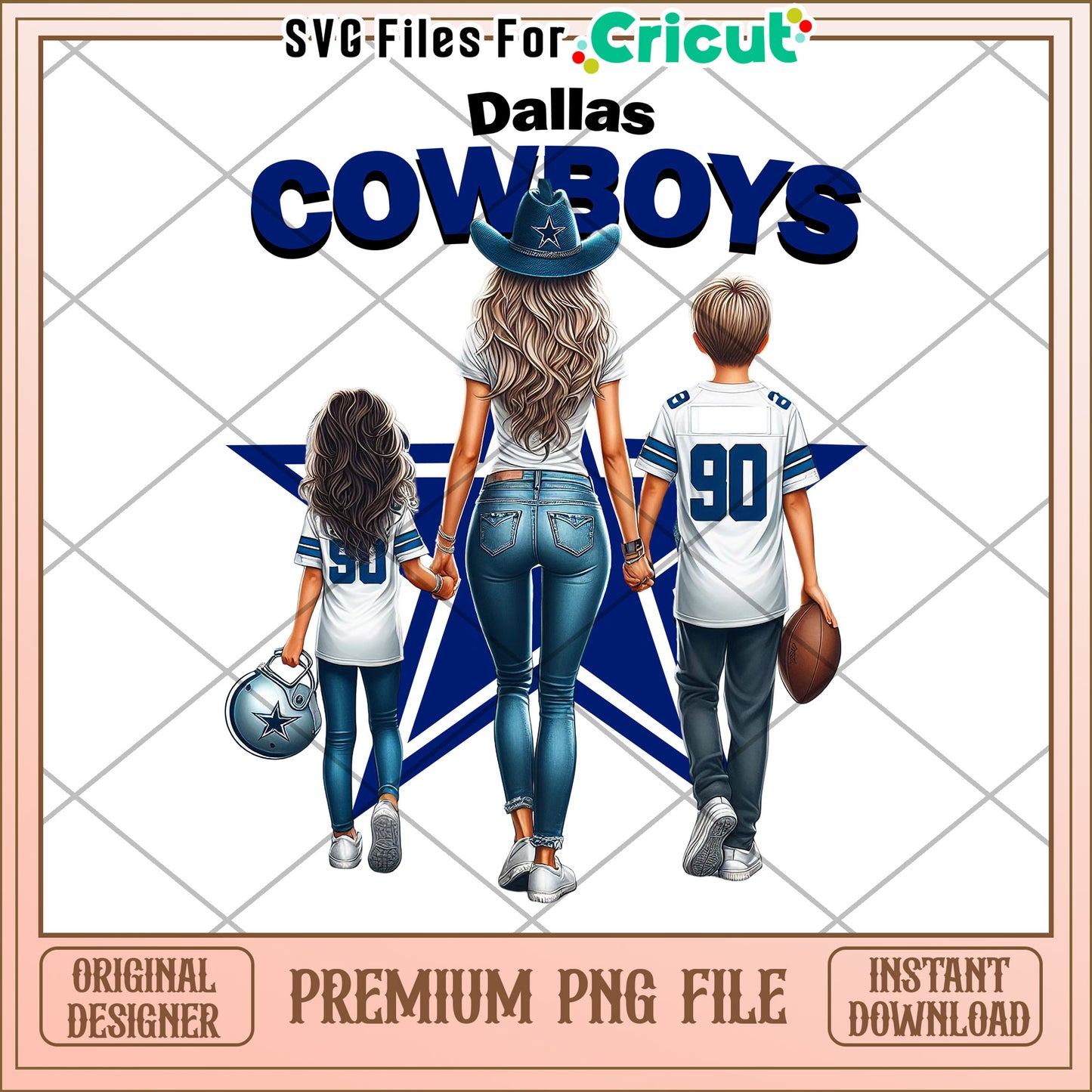 Dallas Cowboys Family Design, Perfect for Cricut Projects