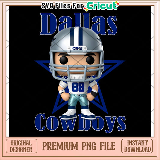 Dallas Cowboys Funko Pop Design, perfect for Cricut projects