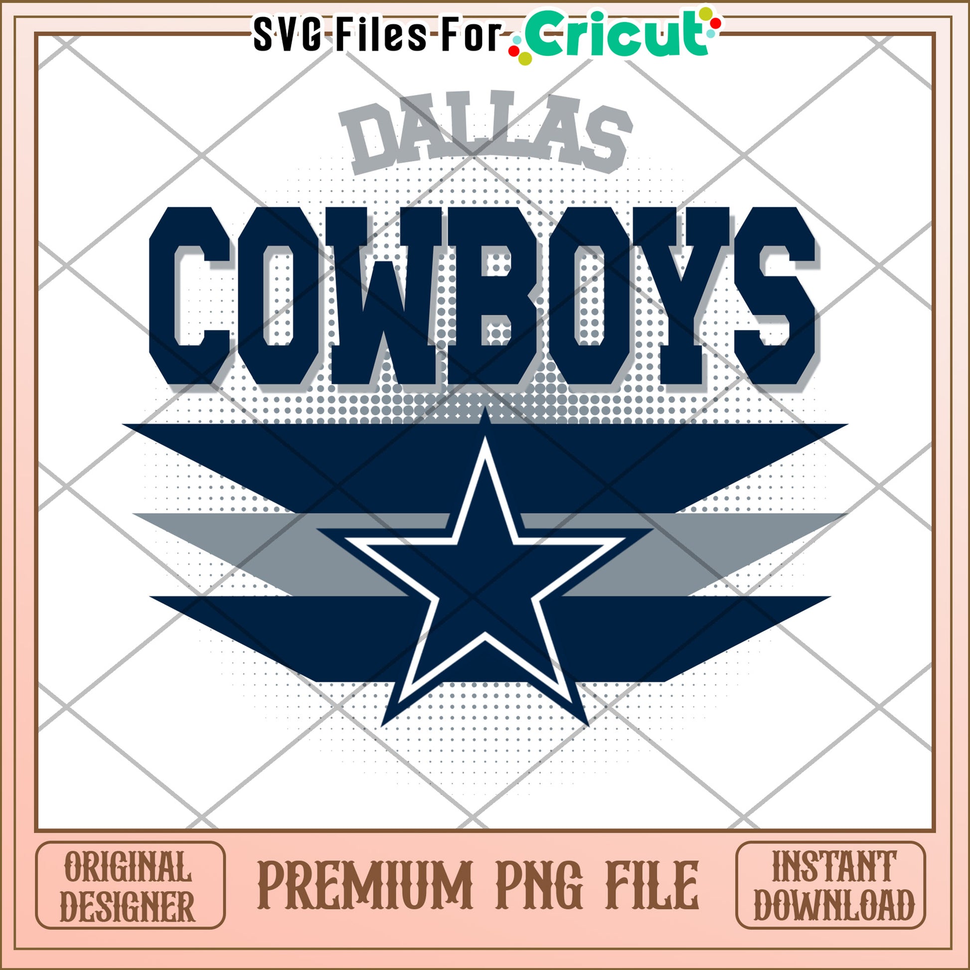 Dallas Cowboys Graphic Design PNG File for Crafts, Instant Download