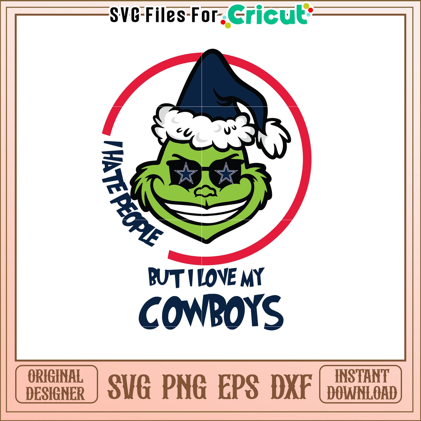 Dallas Cowboys Grinch SVG Design
