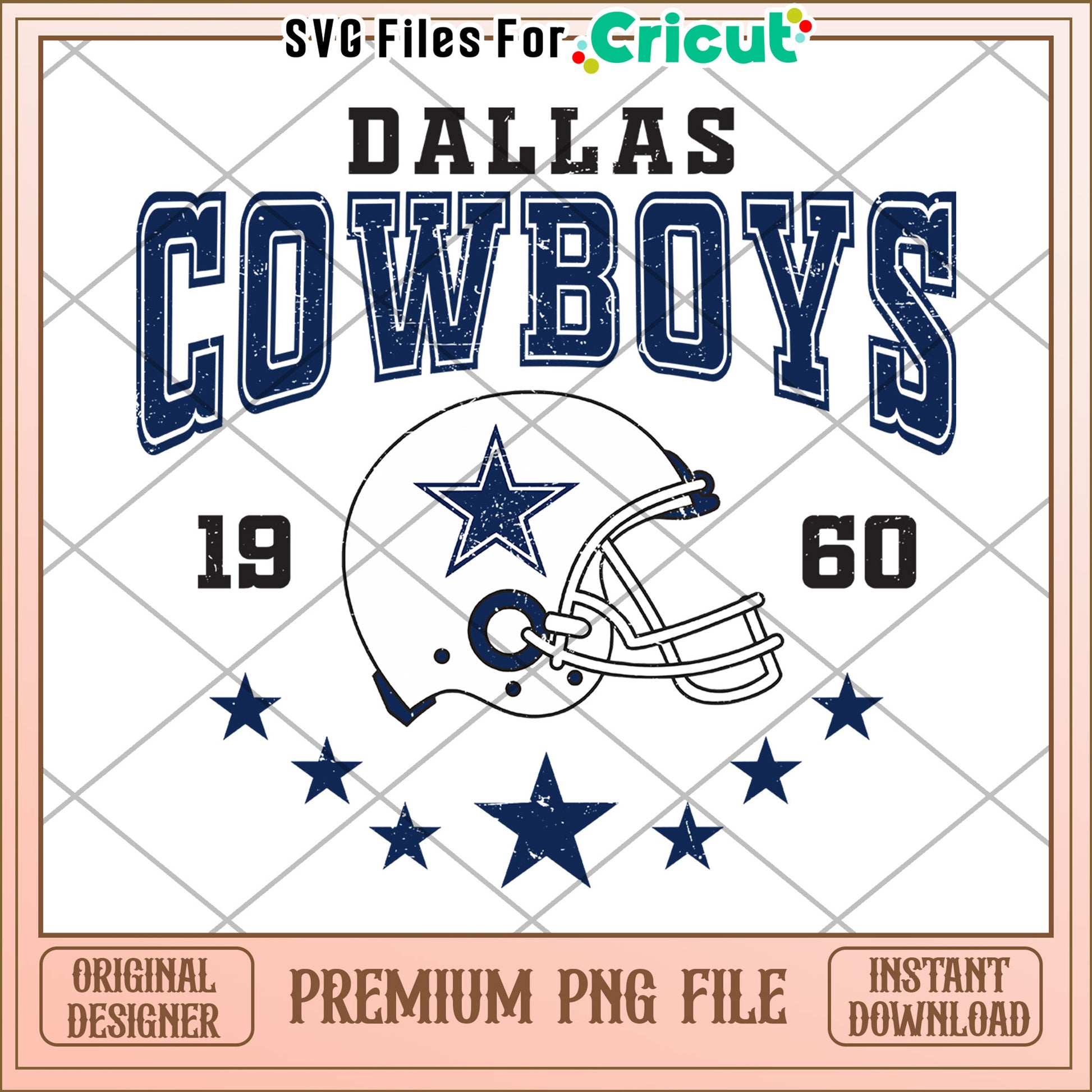 Dallas Cowboys Helmet Design for Cricut, Premium PNG Download