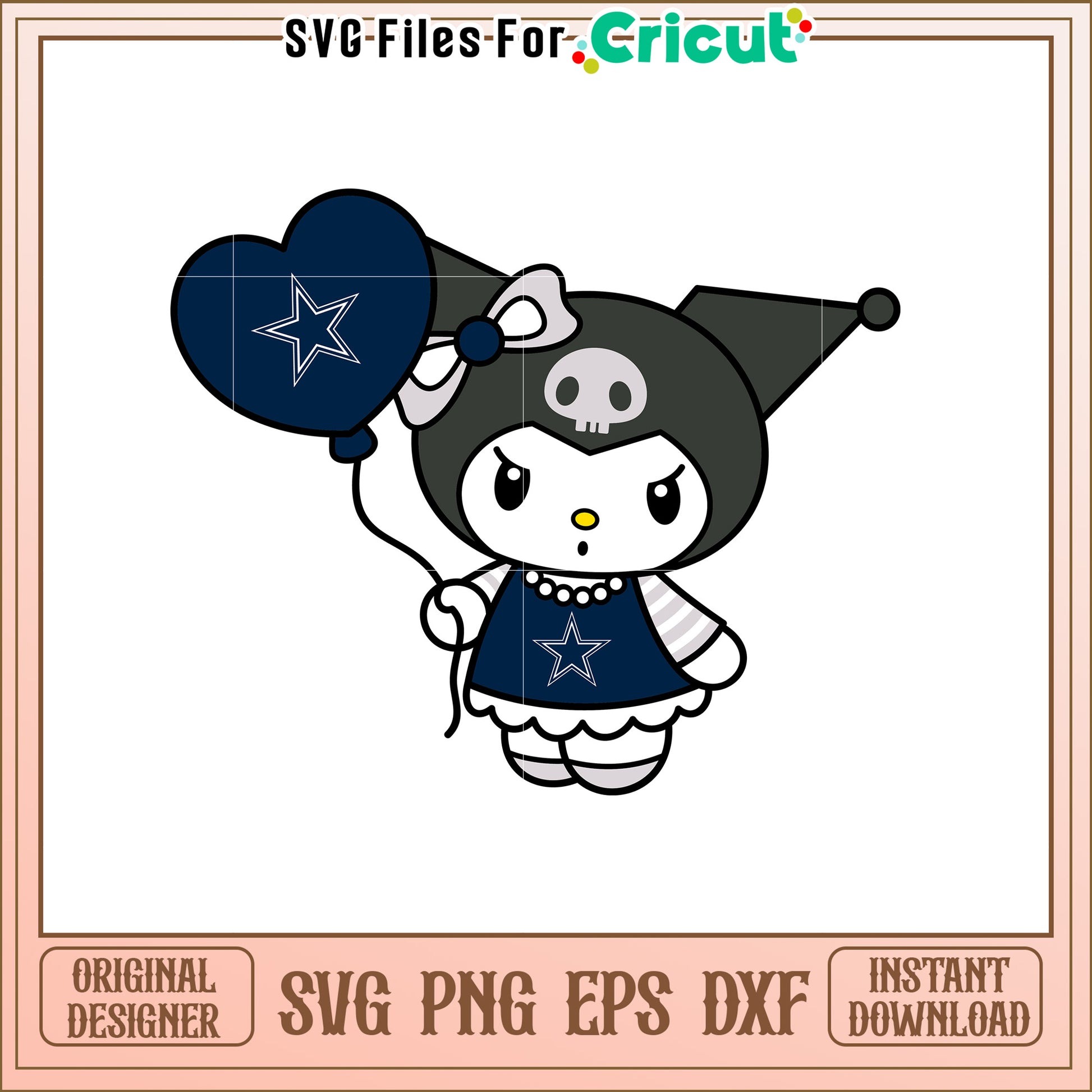 Dallas Cowboys Kuromi SVG Design