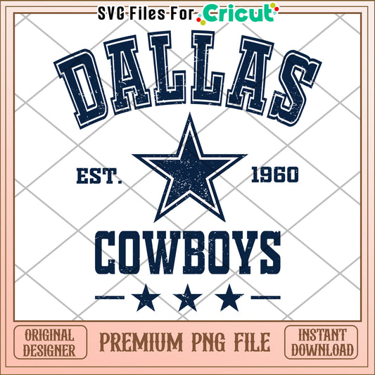 Dallas Cowboys PNG Design, perfect for Cricut projects and crafts