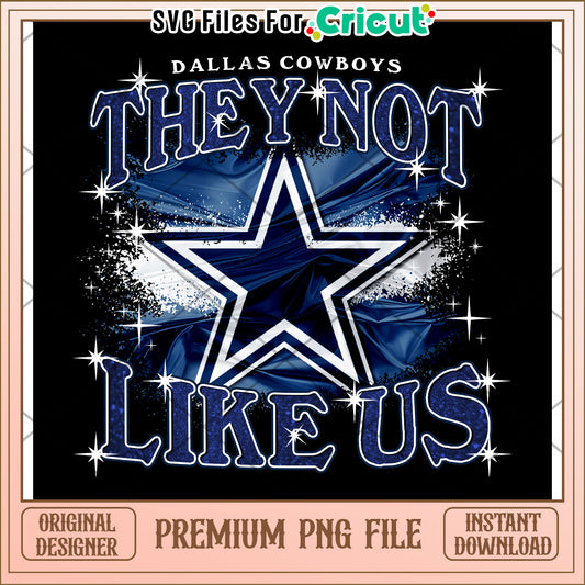 Dallas Cowboys PNG design, unique star graphic for fans