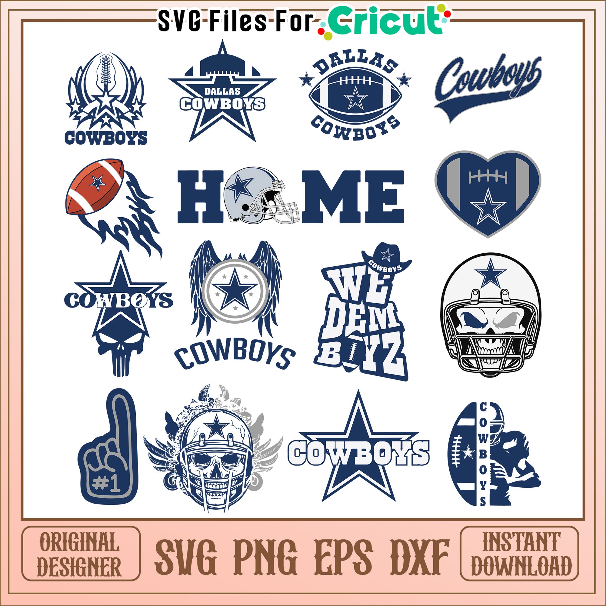 Dallas Cowboys SVG Bundle 12 Designs – svg files for cricut