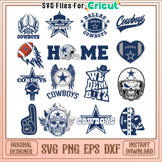 Dallas Cowboys SVG Bundle 12 Designs