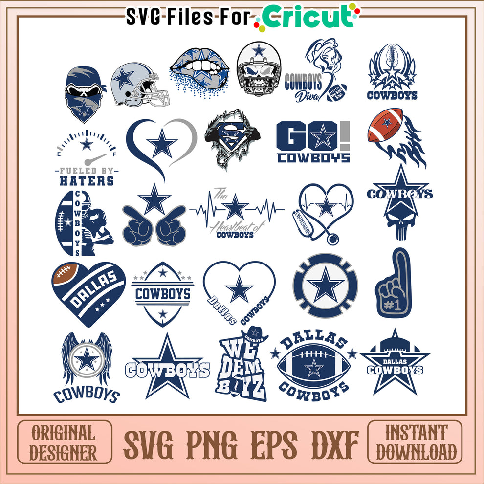 Dallas Cowboys SVG Bundle 20 Designs – svg files for cricut