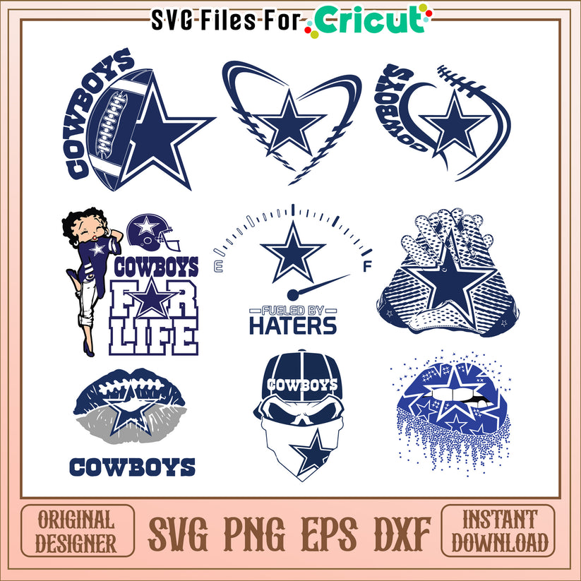 Dallas Cowboys SVG Bundle 8 Designs – svg files for cricut