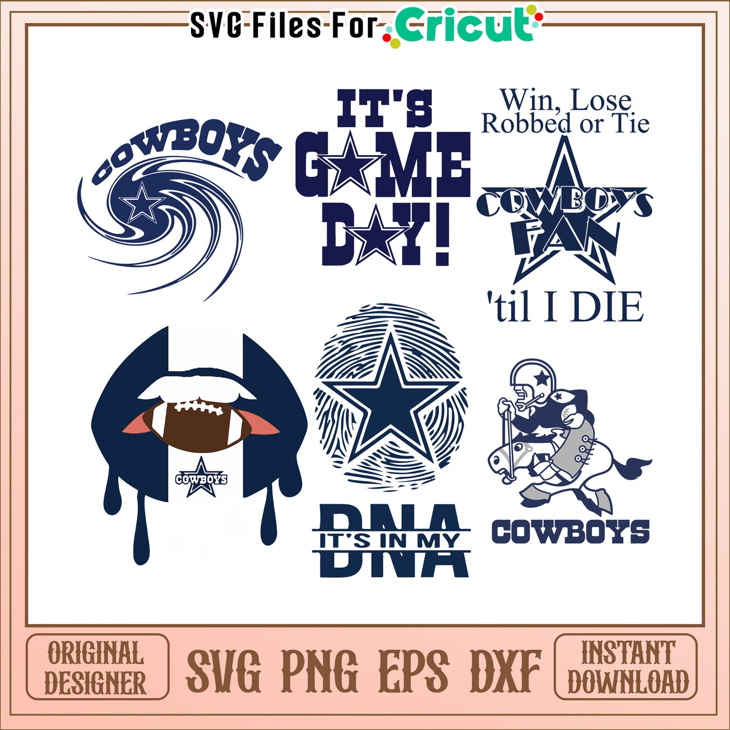 Dallas Cowboys SVG Bundle Game Day Designs
