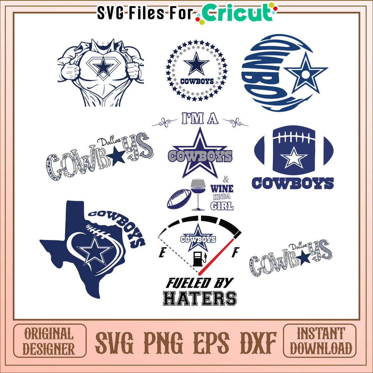 Dallas Cowboys SVG Bundle Instant Download – svg files for cricut
