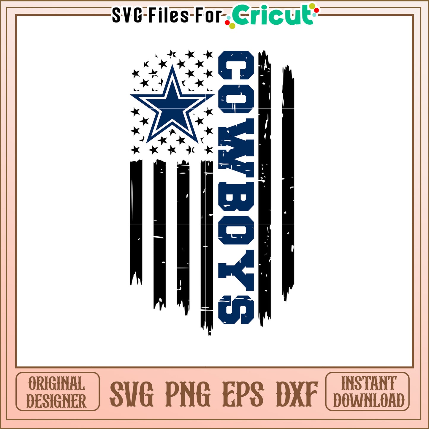 Dallas Cowboys SVG Design Star