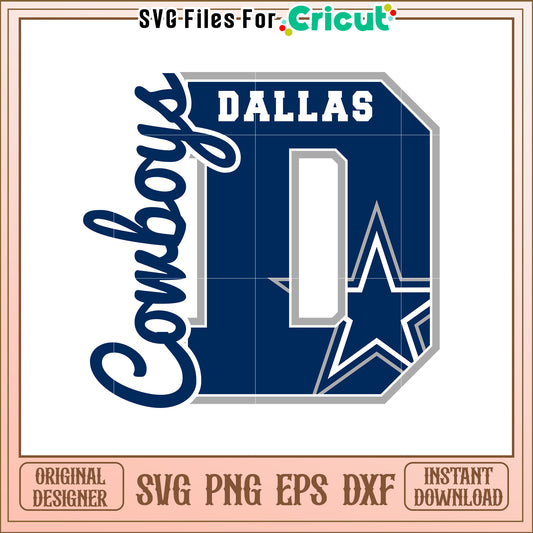 Dallas Cowboys SVG Design for Sports Fans Crafting