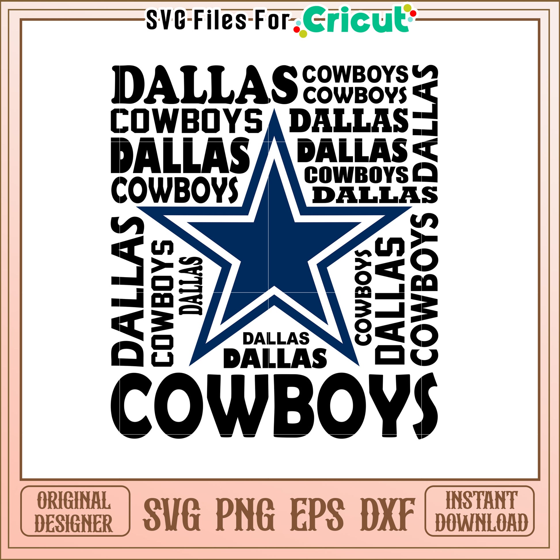 Dallas Cowboys Star SVG Design
