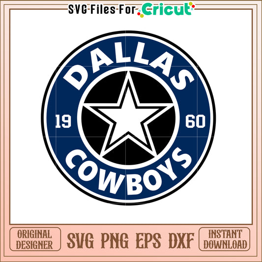 Dallas Cowboys Vintage SVG Design 1960 Classic Style