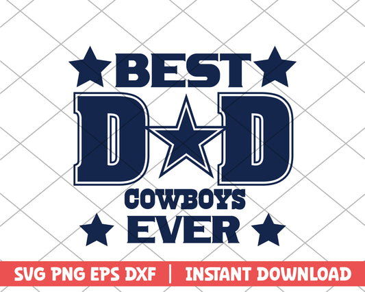 Dallas Cowboys best dad ever svg, Dallas Cowboys svg