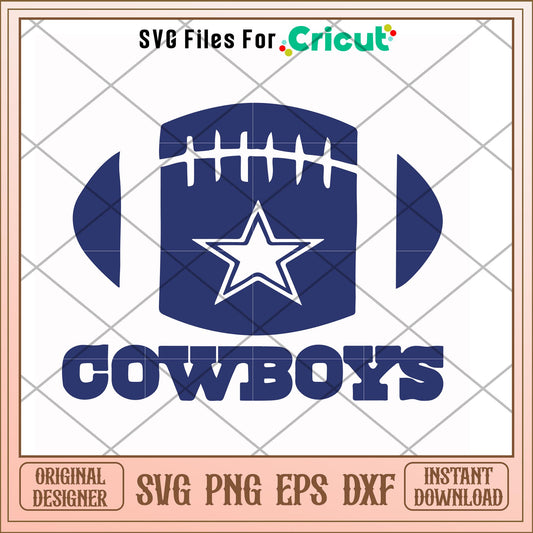 Dallas Cowboys rugby football svg, Cowboys svg, new nfl svg