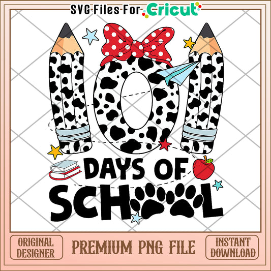 Dalmatian 100 days of school png, back to school supplies​ png, cartoon design png