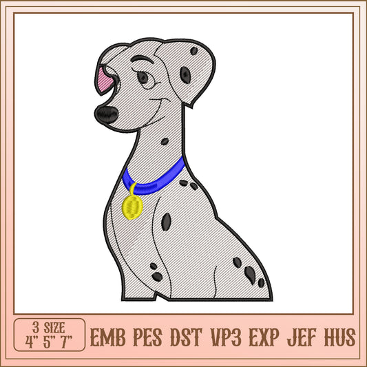 Dalmatian Embroidery Design 3 Sizes