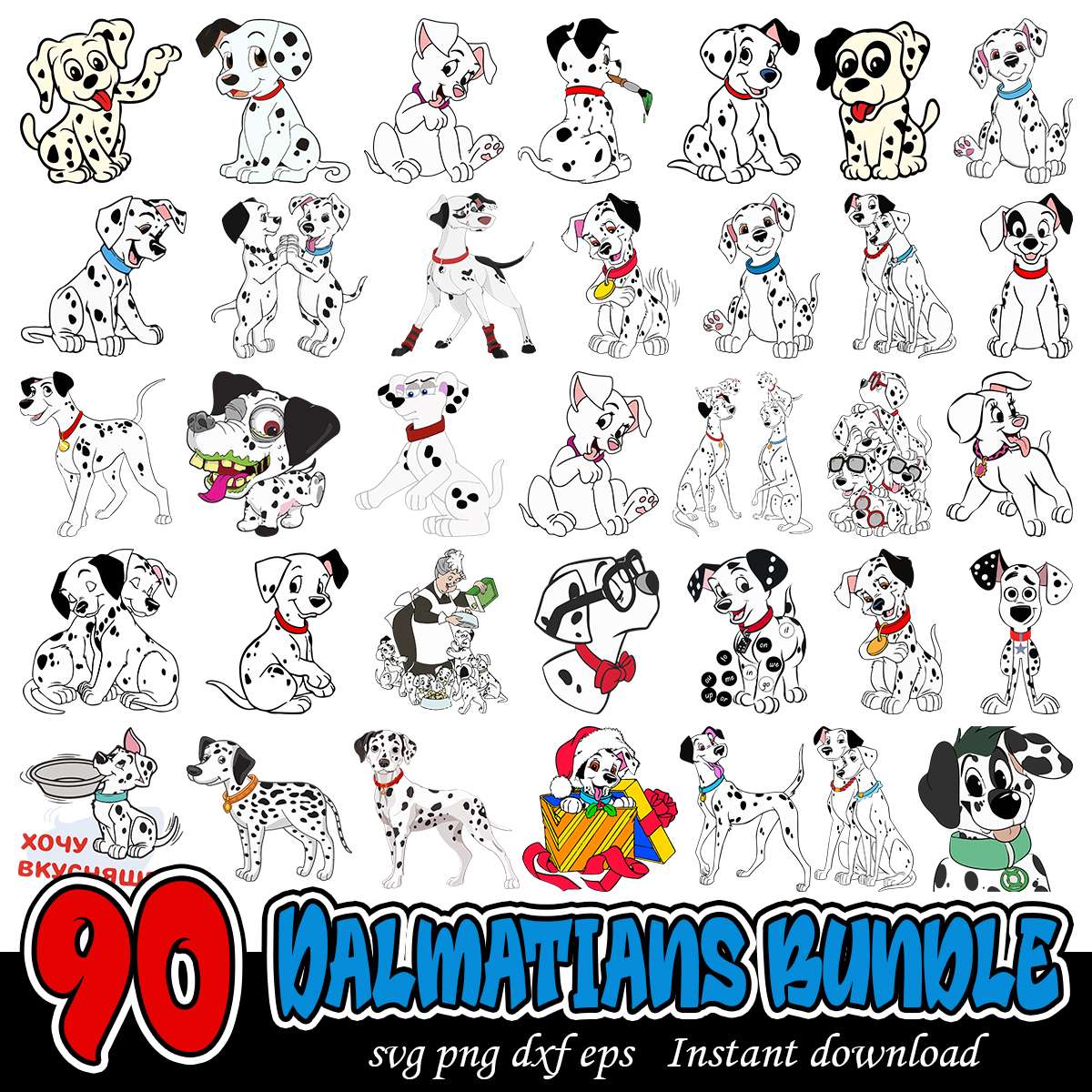 Dalmatians svg Bundle, 101 Dalmatians cartoon bundle – svg files for cricut