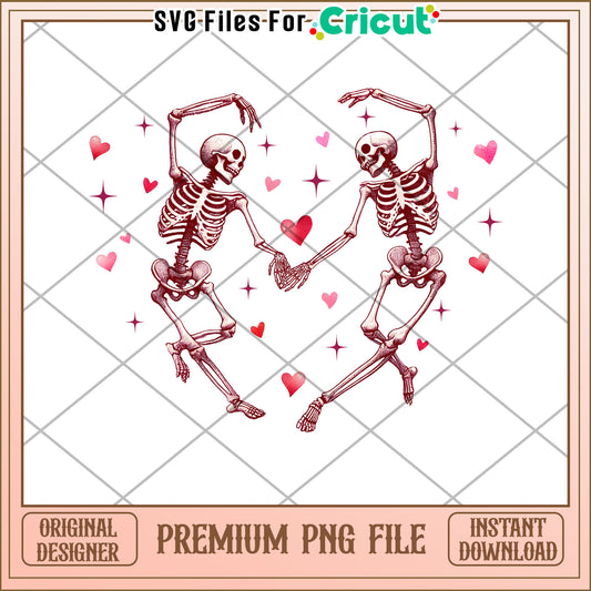 Dancing Skeletons PNG Valentines Day