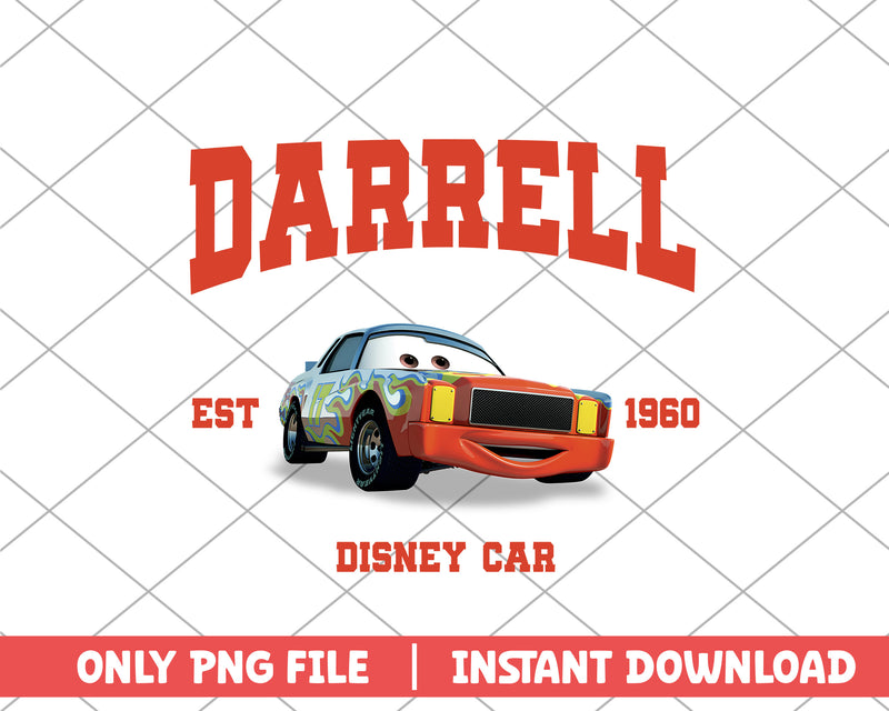 Darrell character disney car png 