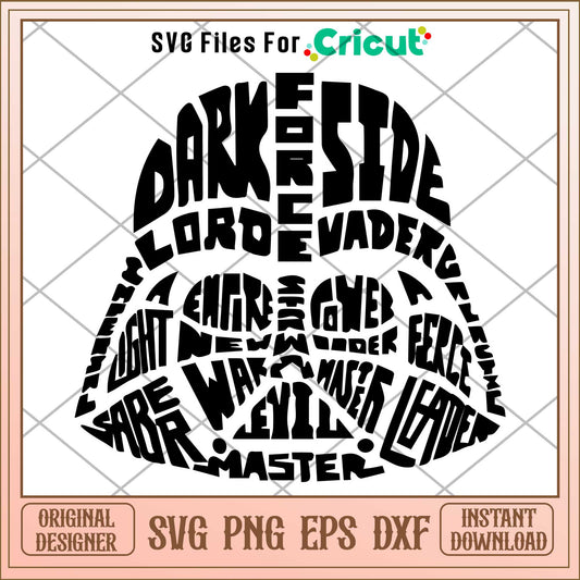 Darth Vader Wall Decals Svg, The Mandalorian  svg, digital download