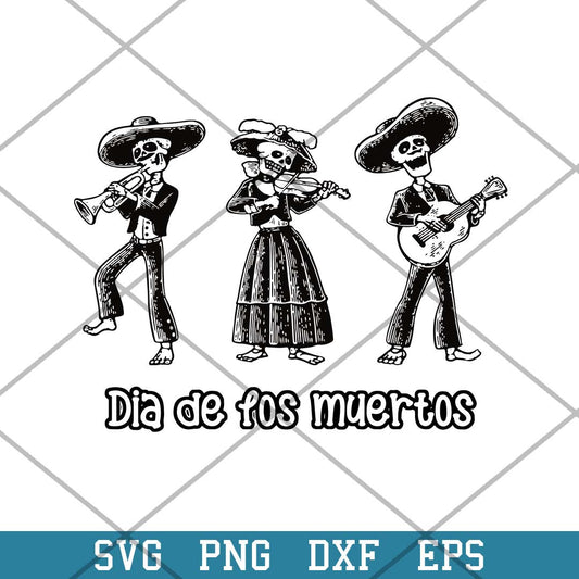 Day of the Dead Musicians Halloween Svg, Halloween Svg-Svgfilesforcricut