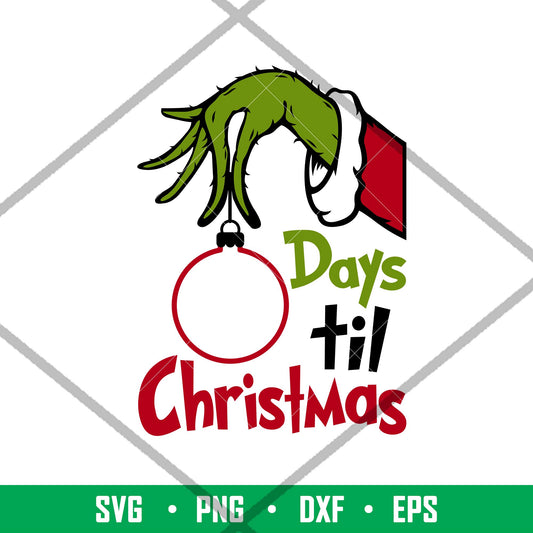 Days Til Christmas, Days Til Christmas Svg