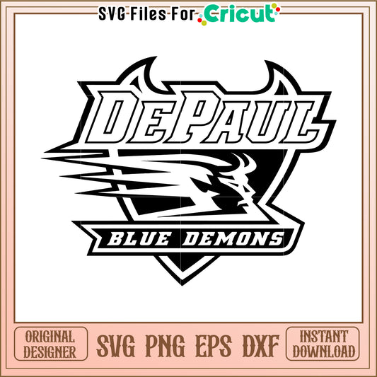 DePaul Blue Demons logo design, perfect for Cricut projects and crafts