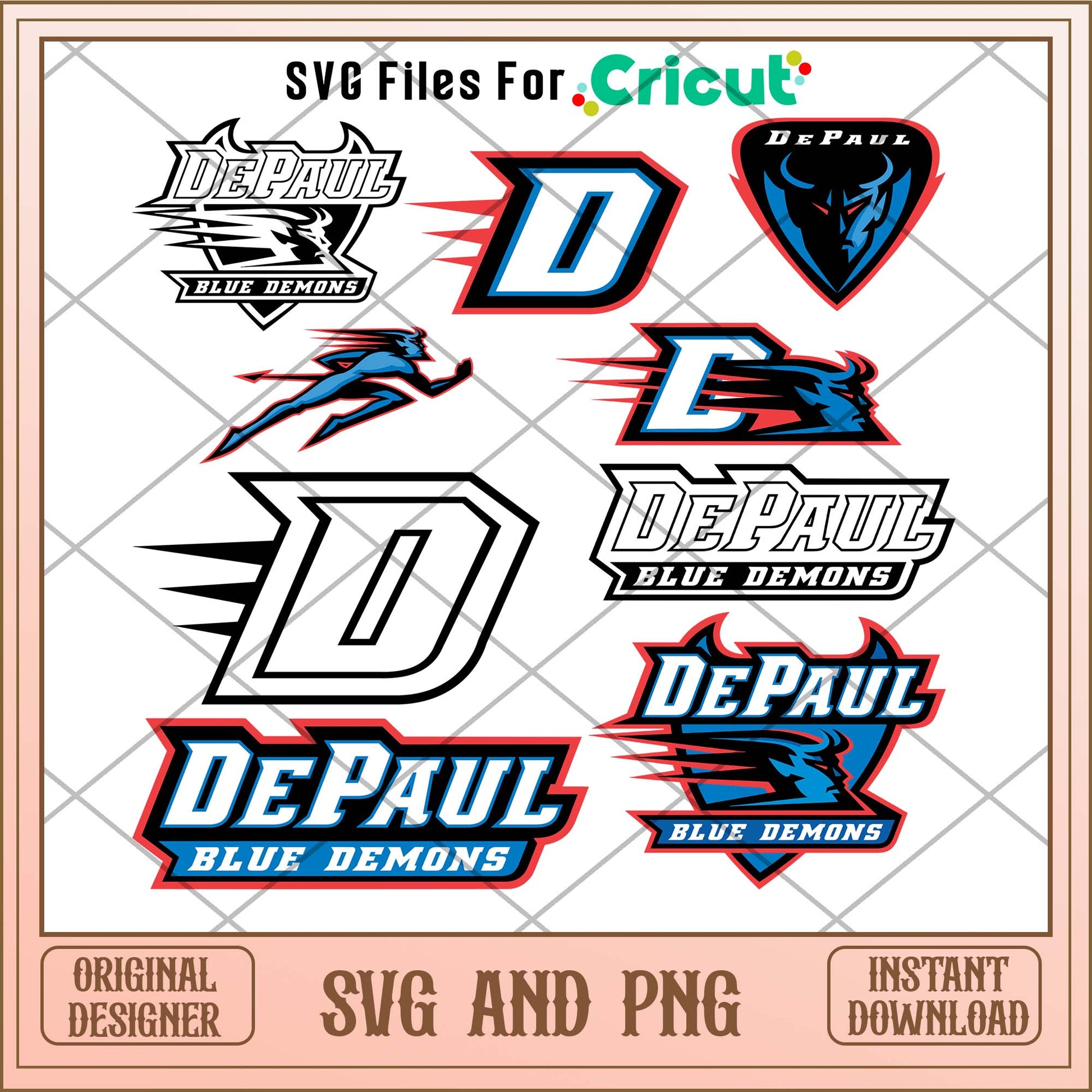 DePaul Blue Demons svg, DePaul Blue Demons svg bundle, NCAA svg
