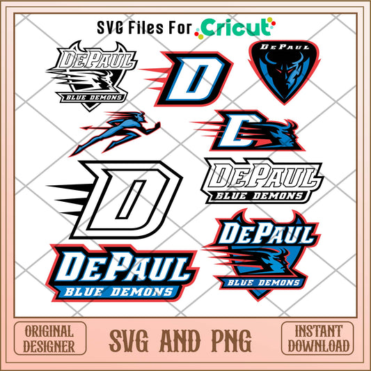 DePaul Blue Demons svg, DePaul Blue Demons svg bundle, NCAA svg