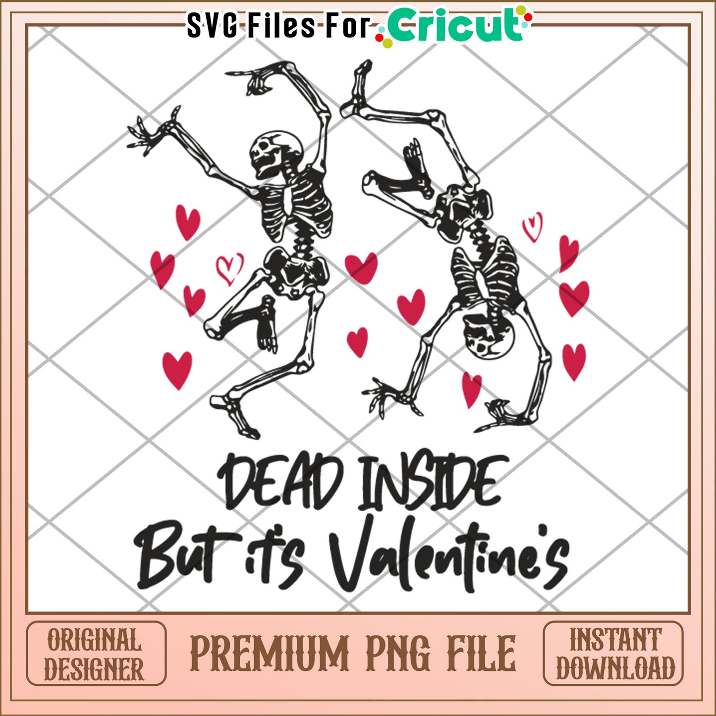Dead Inside Valentines Skeletons PNG