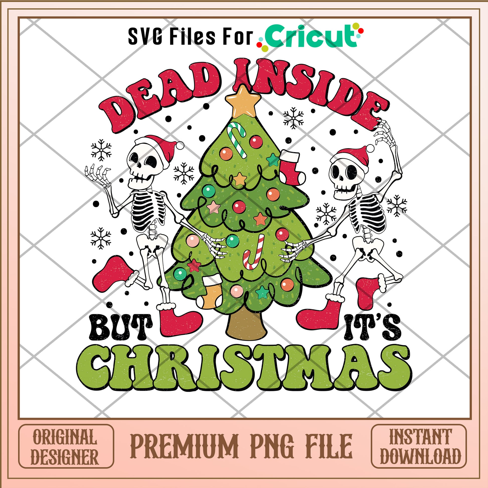 Dead inside but it's christmas png, skeleton png, merry chritsmas png