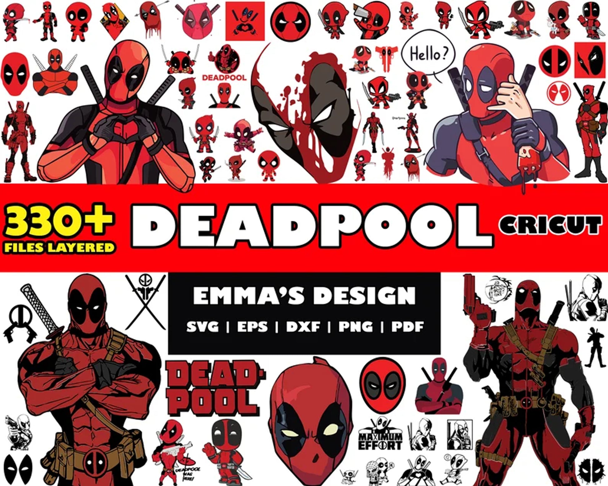 Deadpool cricut SVG Bundle