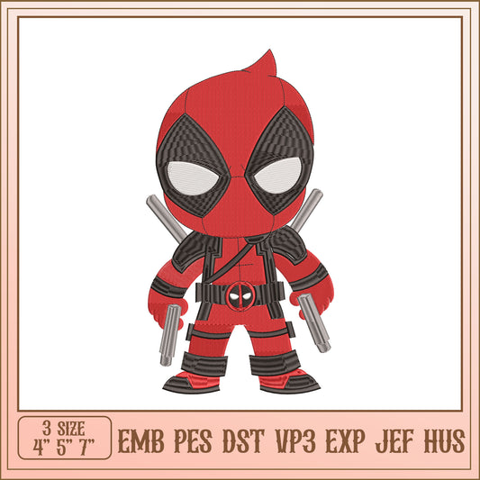 Deadpool Embroidery Design
