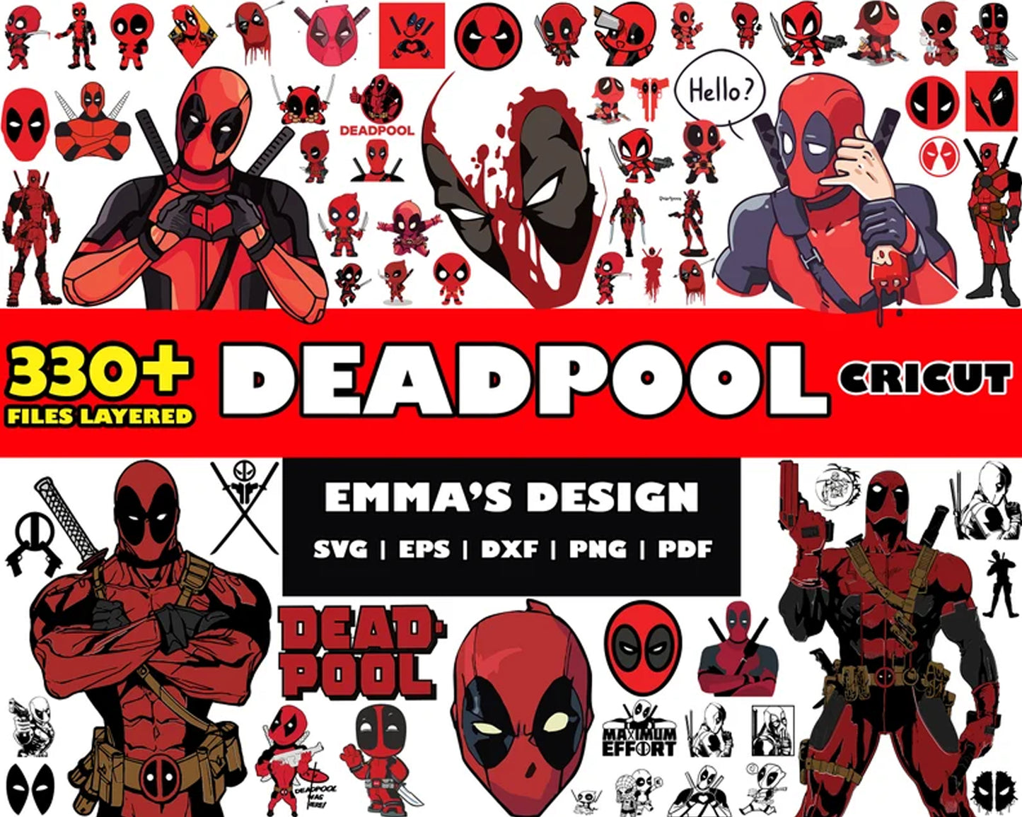 Deadpool bundle svg, deadpool movie​ svg, deadpool characters​ svg