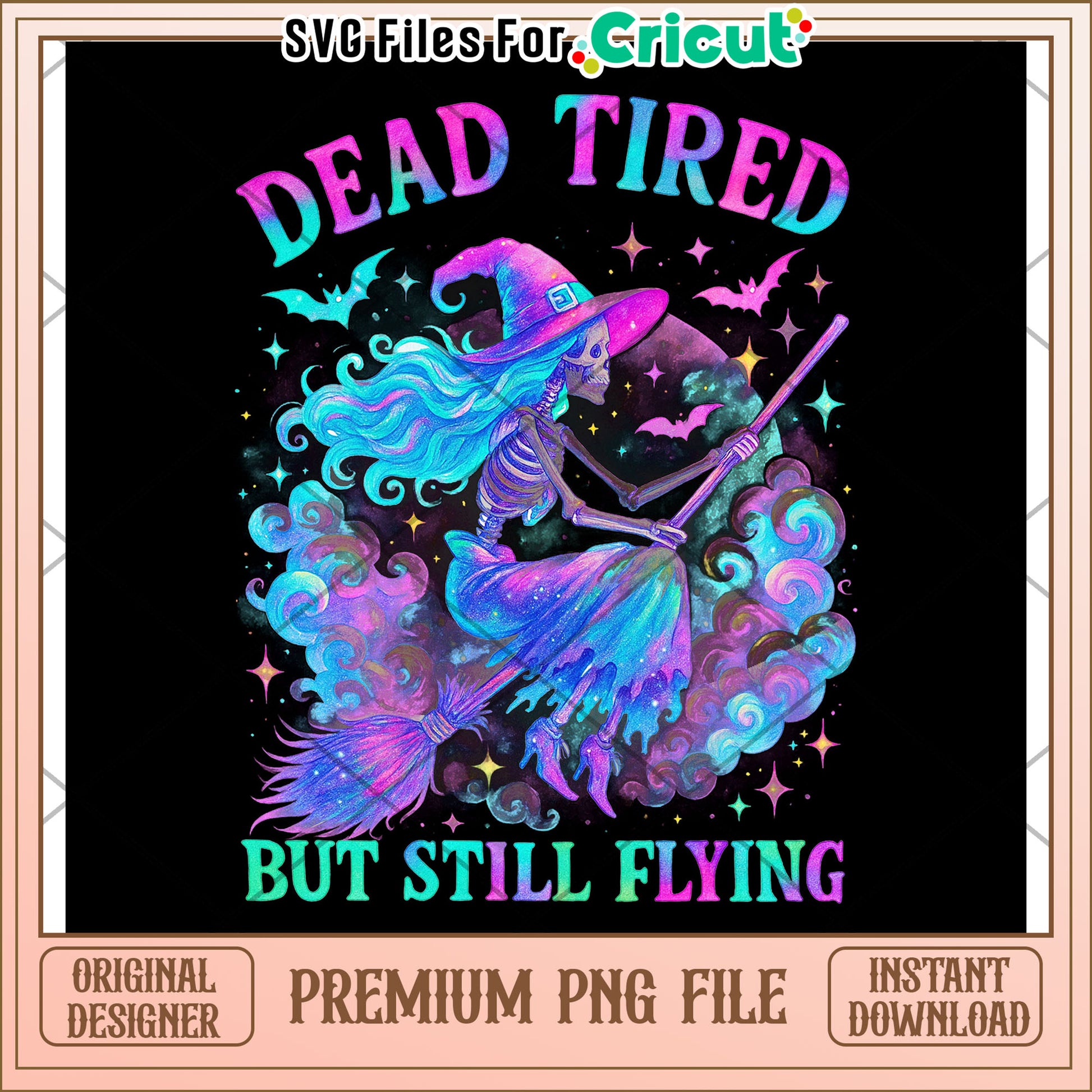 Dead tired neon png, halloween time png, halloween decor png
