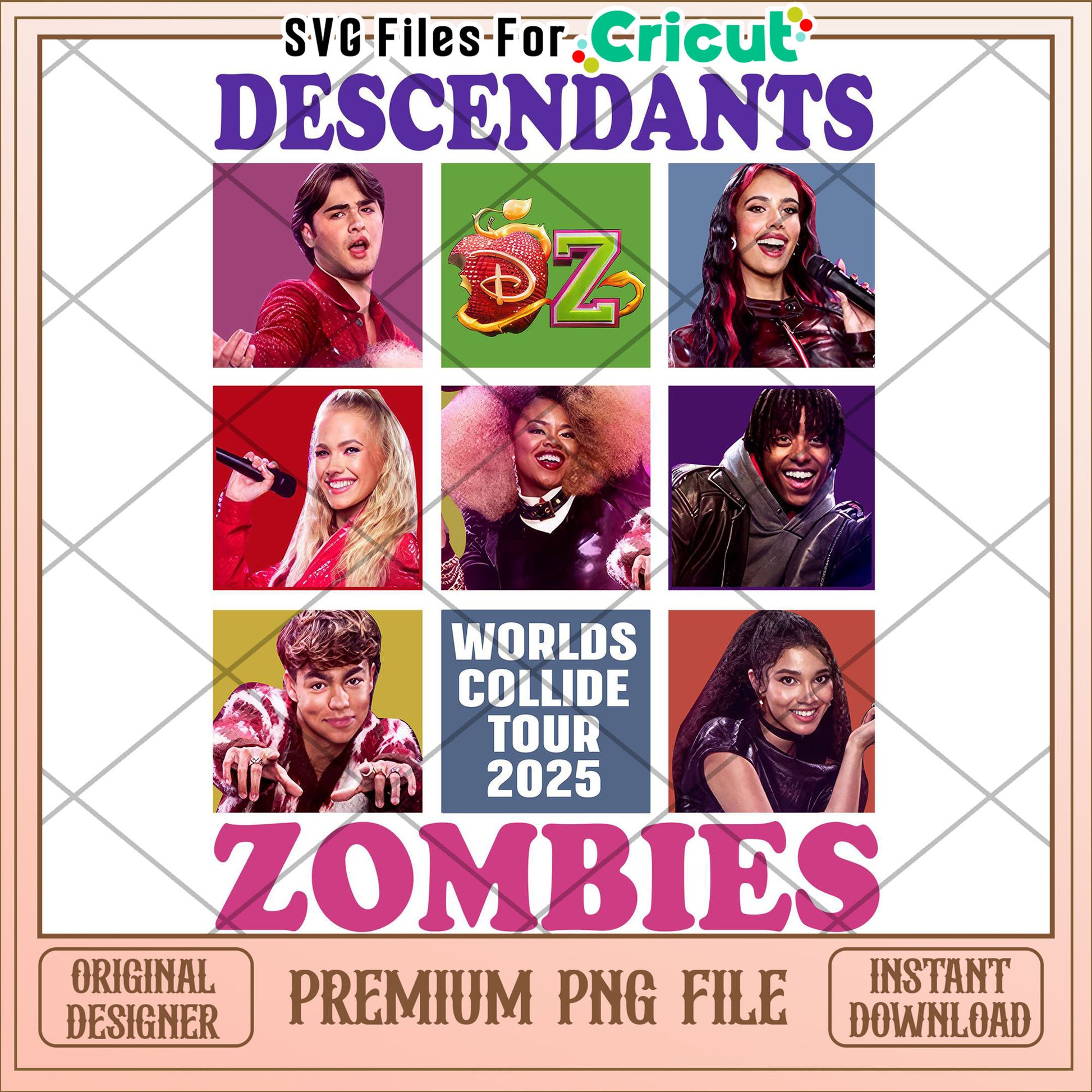 Decendants zombies png, boyband png, 90s music png