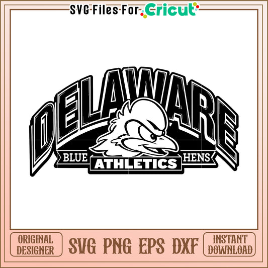 Delaware Blue Hens Athletics Logo Design for Cricut, High Quality SVG Download