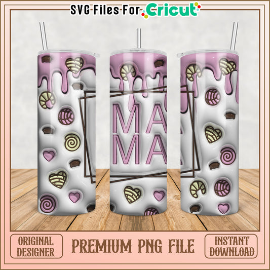 Delightful Mama Tumbler Design for Cricut Premium PNG Download