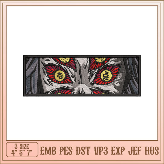 Demon Slayer Eyes Embroidery Design